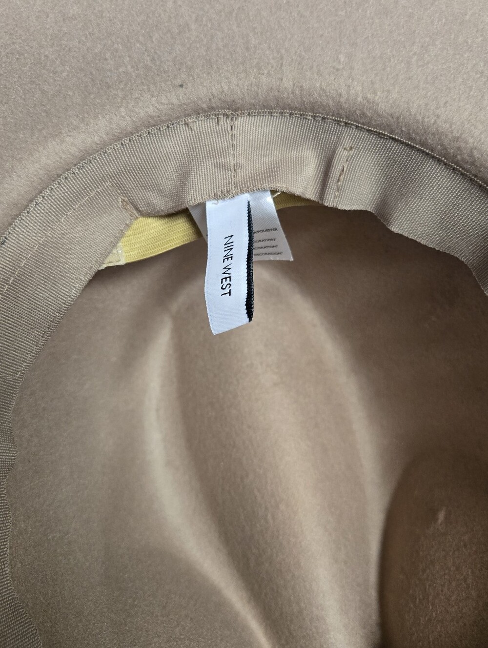 Nine West Wide Brim Fedora Hat | Neutral Beige - Picture 4 of 5